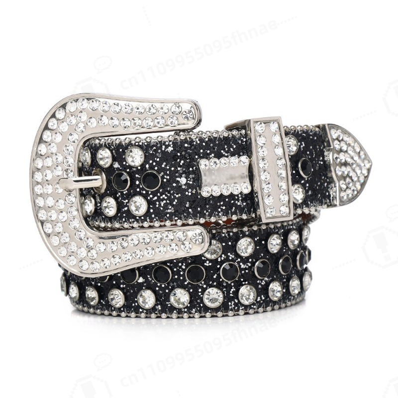 Men Accessories Fashion - Men Full Rhinestone Inlaid Waist Strap