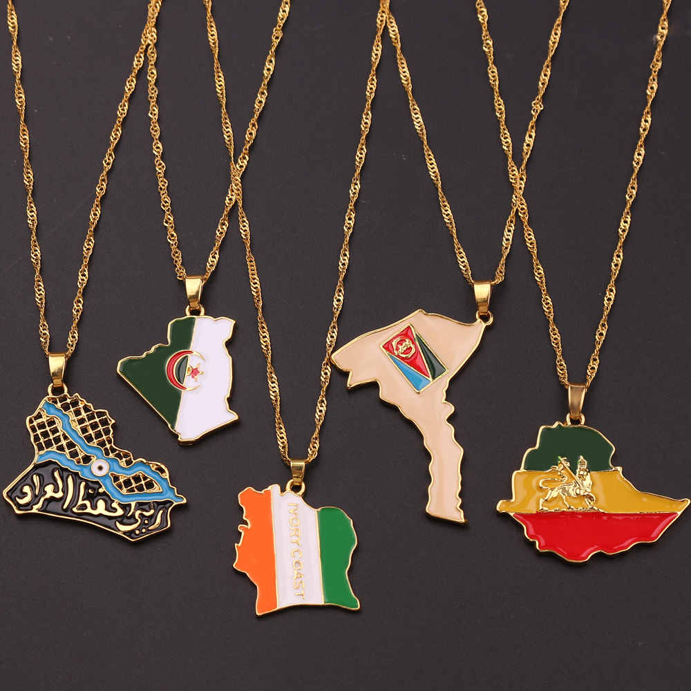 Men Accessories Necklace - Fashion Trend World Map Necklace Creative