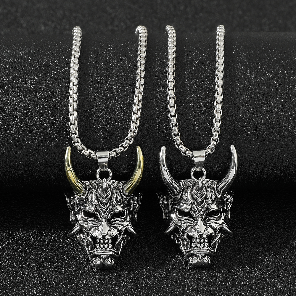 Men Accessories Necklace - Handsome Rascal Ghost Mask Pendant Necklace