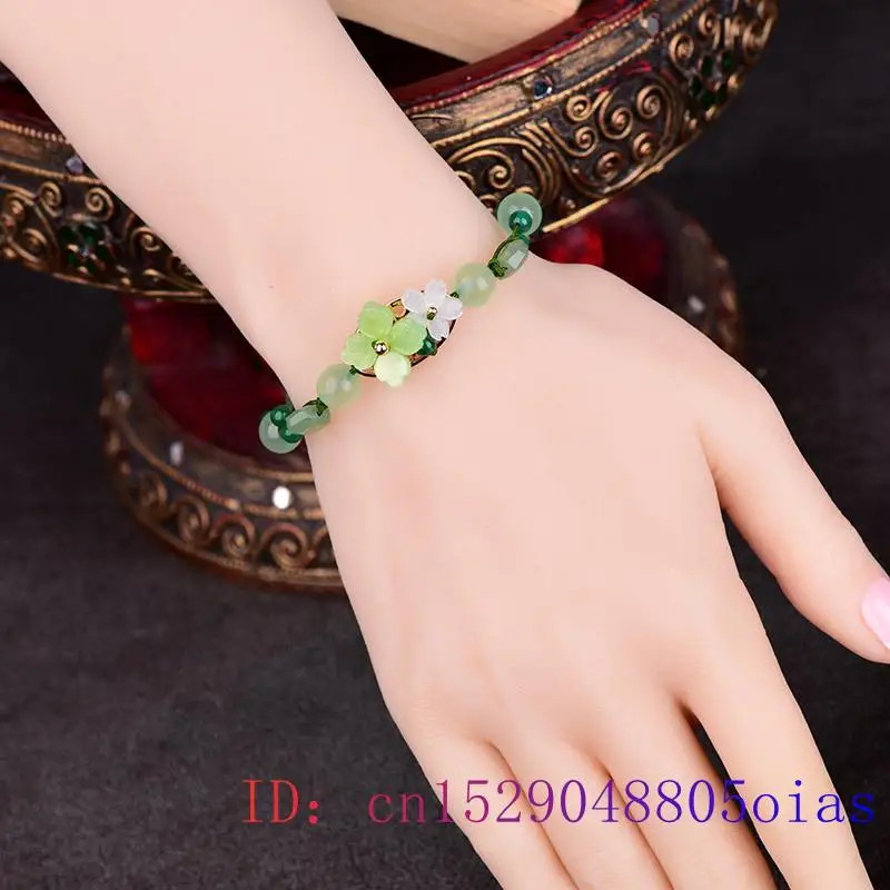 Green Jade Flower Bracelet Amu - مراجعة Bead Bracelet Men وسعره