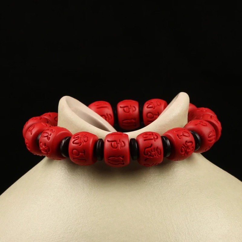 Chinese 13*9MM Beads Red Organ - مراجعة Bead Bracelet Men وسعره