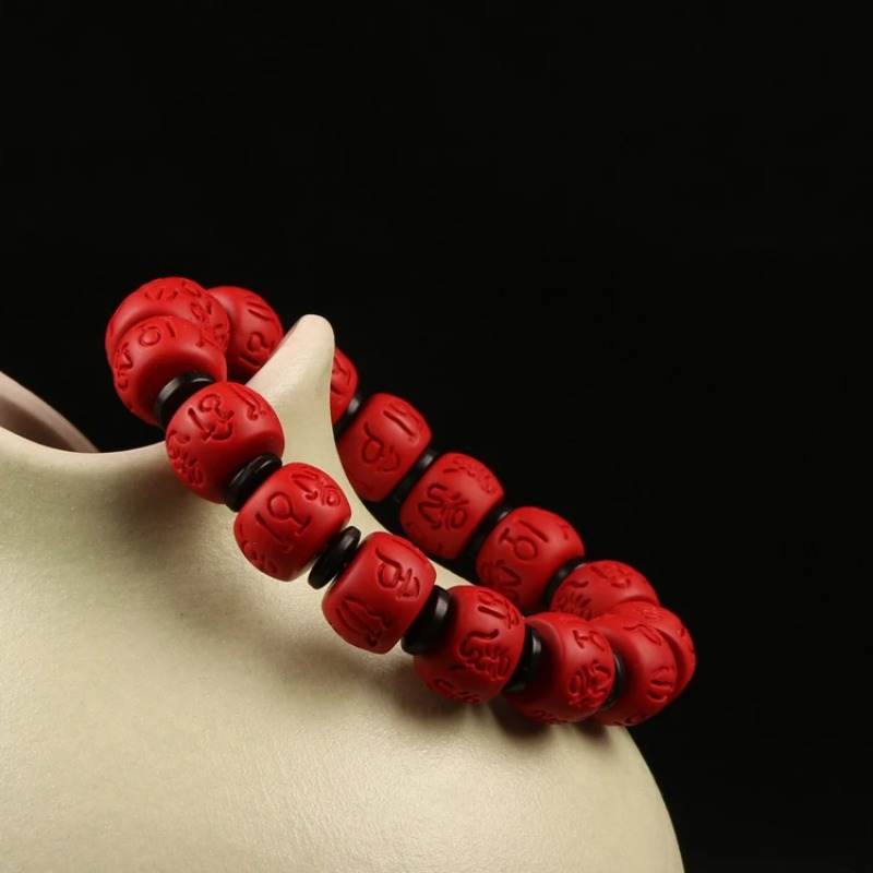 Chinese 13*9MM Beads Red Organ - مراجعة Bead Bracelet Men وسعره