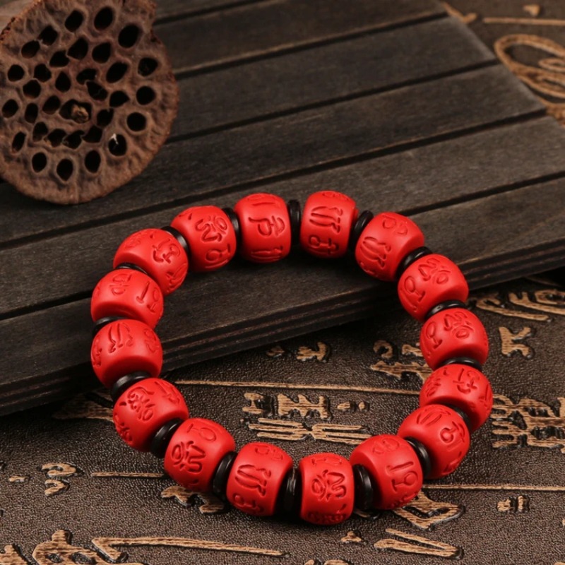 Chinese 13*9MM Beads Red Organ - مراجعة Bead Bracelet Men وسعره