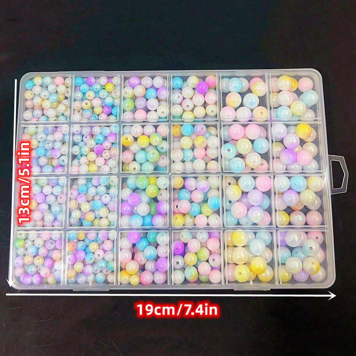 800pcs/24 grid set box 6mm/8mm - مراجعة Bead Bracelet Men وسعره