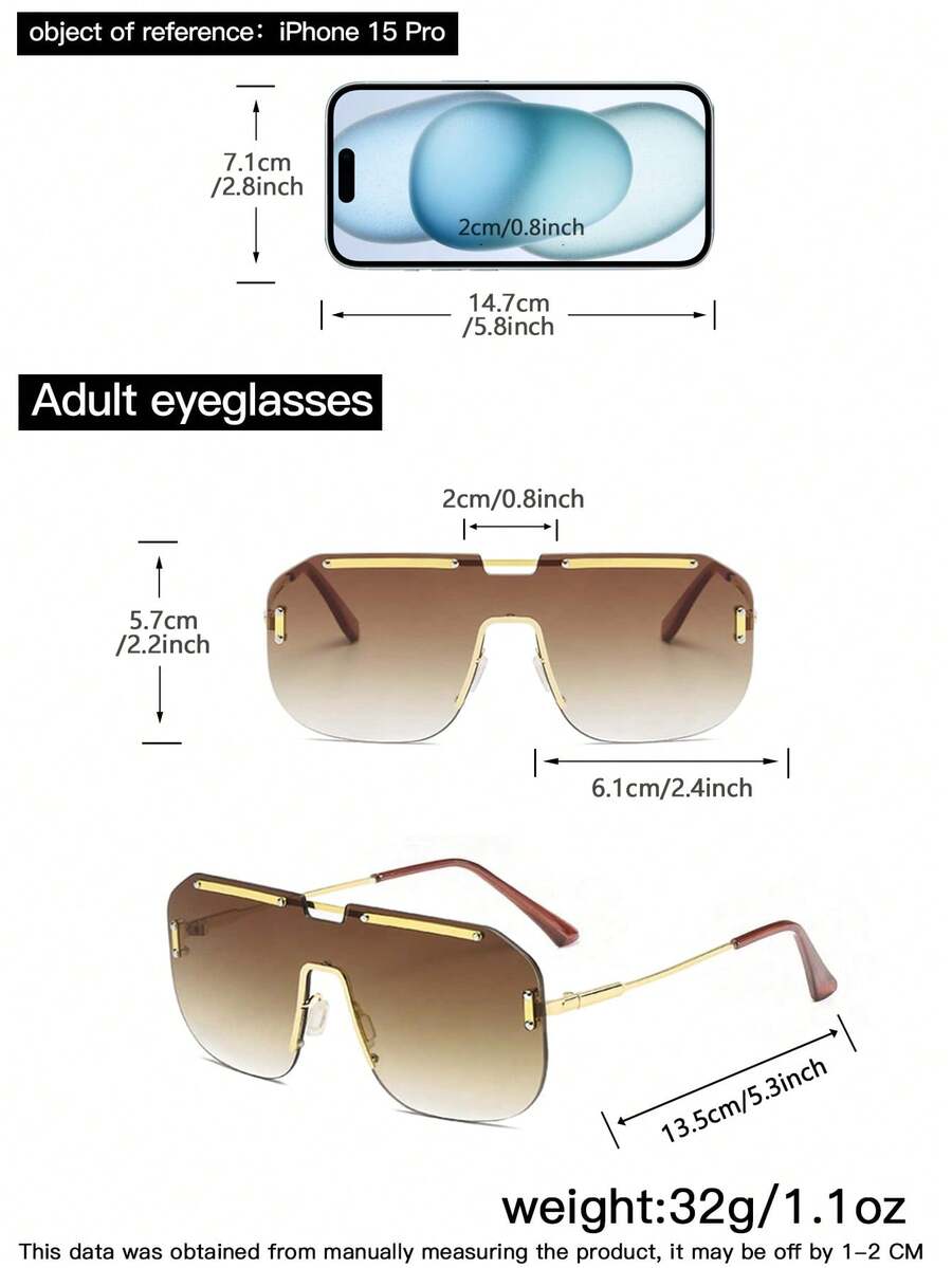 Oversized Men's Frameless Meta - مراجعة Men Accessories Look وسعره