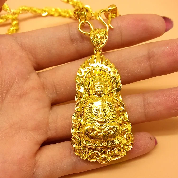 Men's AU999 24K Real Gold Neck - مراجعة Men Accessories Look وسعره
