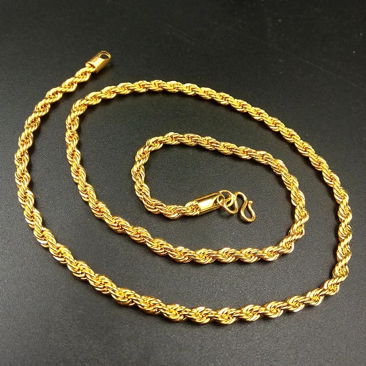 Men's AU999 24K Real Gold Neck - مراجعة Men Accessories Look وسعره