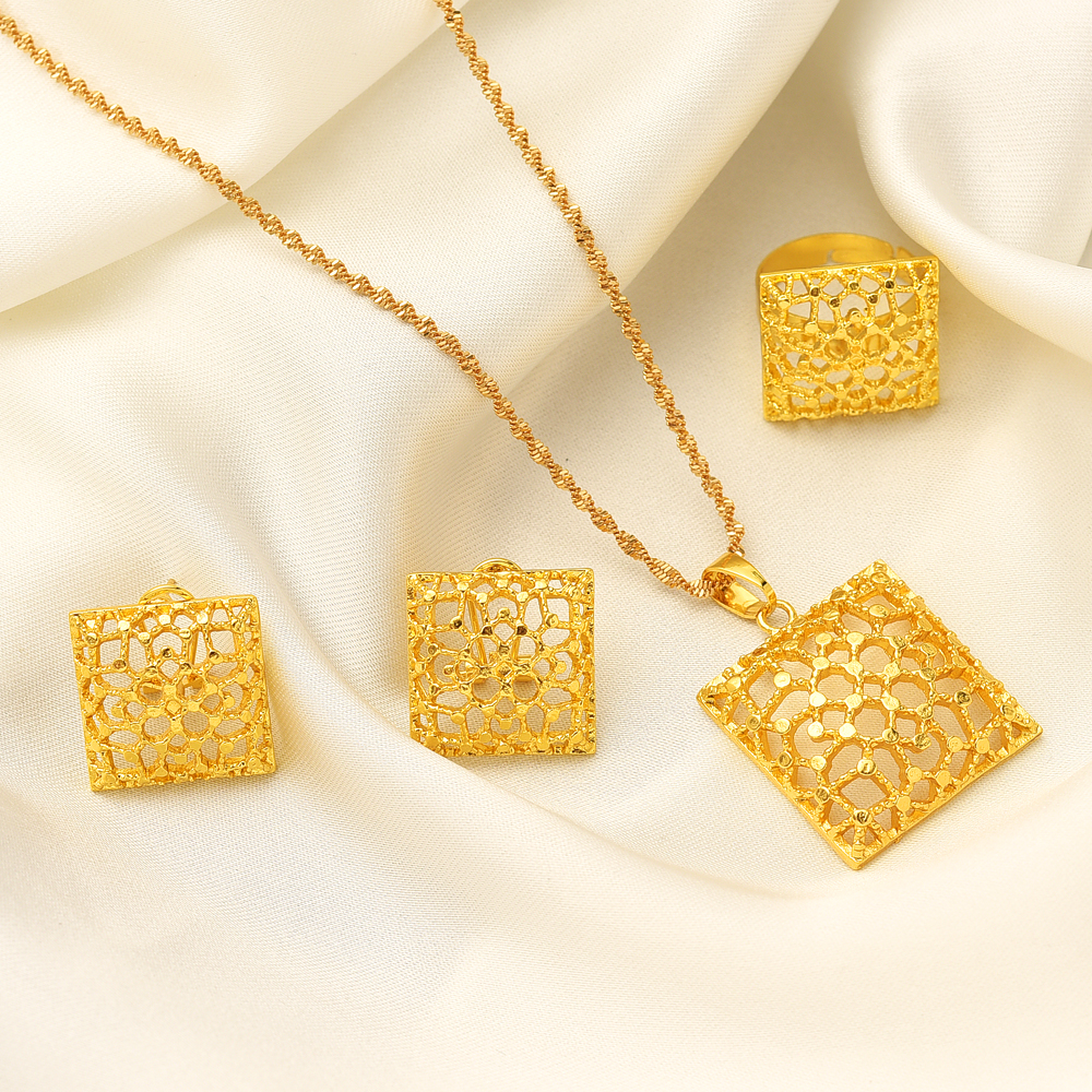 Fashion Square Gold Color Jewe - مراجعة Men'S Accessories Dubai وسعره