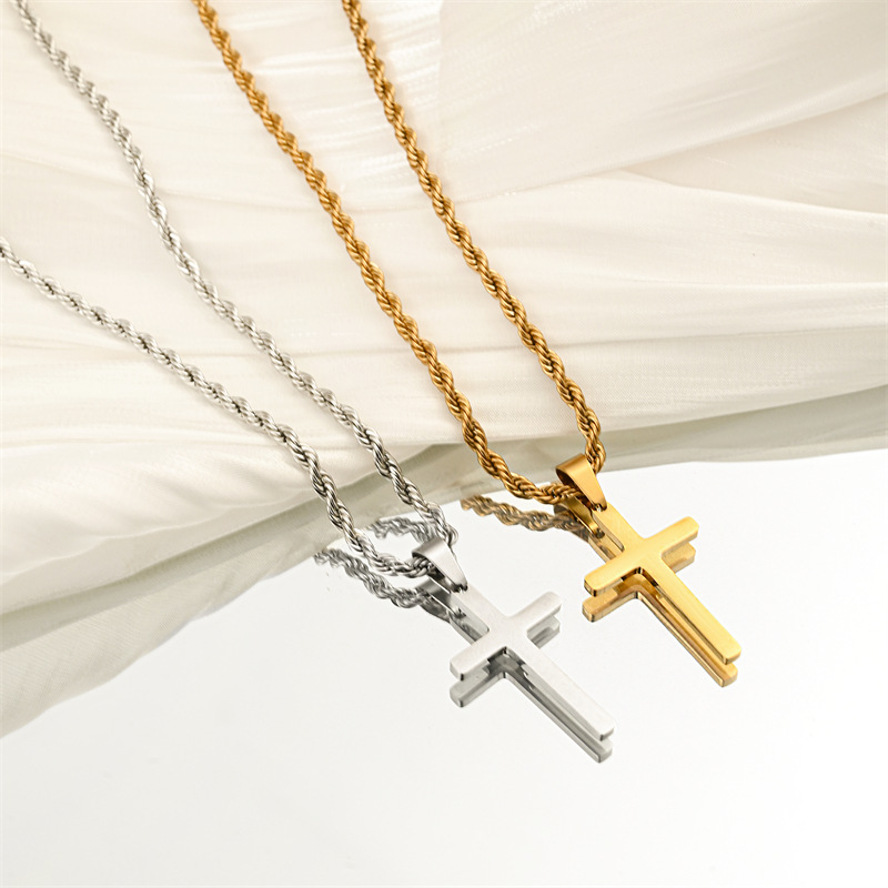 Unisex Cross Pendant Necklace  - مراجعة Men Accessories Singapore وسعره