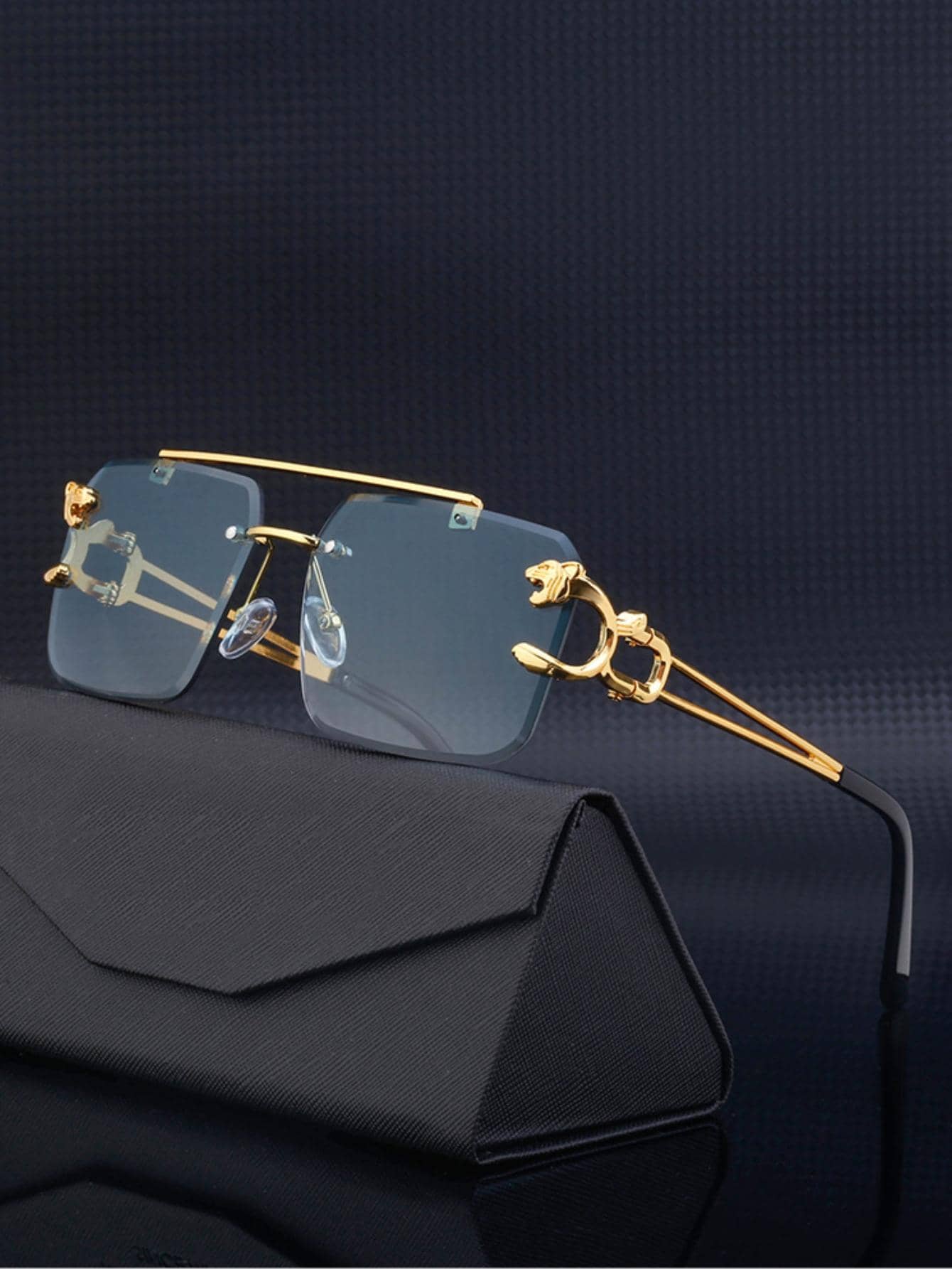 1pair Men Rimless Fashion Glas - مراجعة Men Accessories Look وسعره