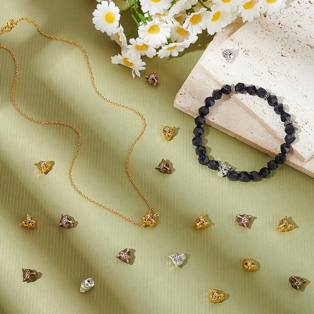 4 Colors Leopard Head Beads 10 - مراجعة Bead Bracelet Men وسعره