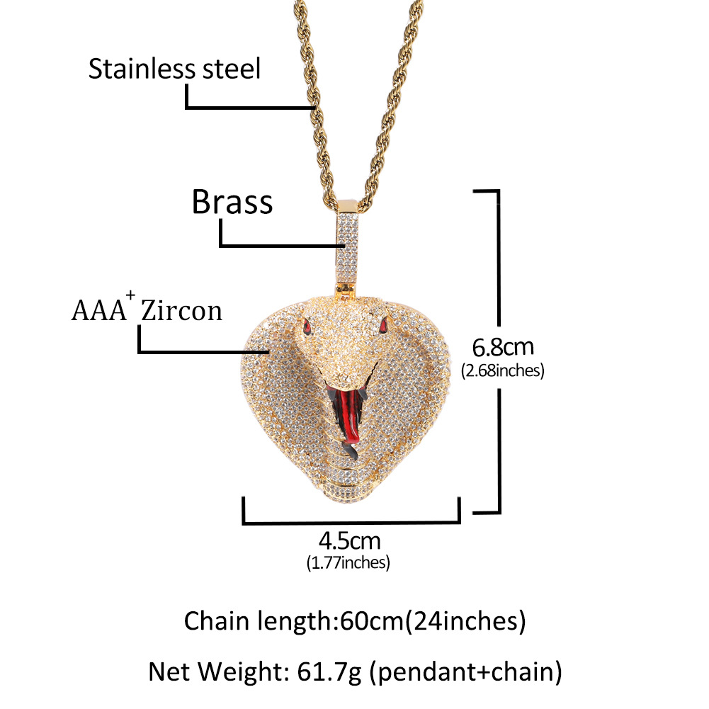 New Cobra Hip Hop Pendant for  - مراجعة Men Accessories Singapore وسعره