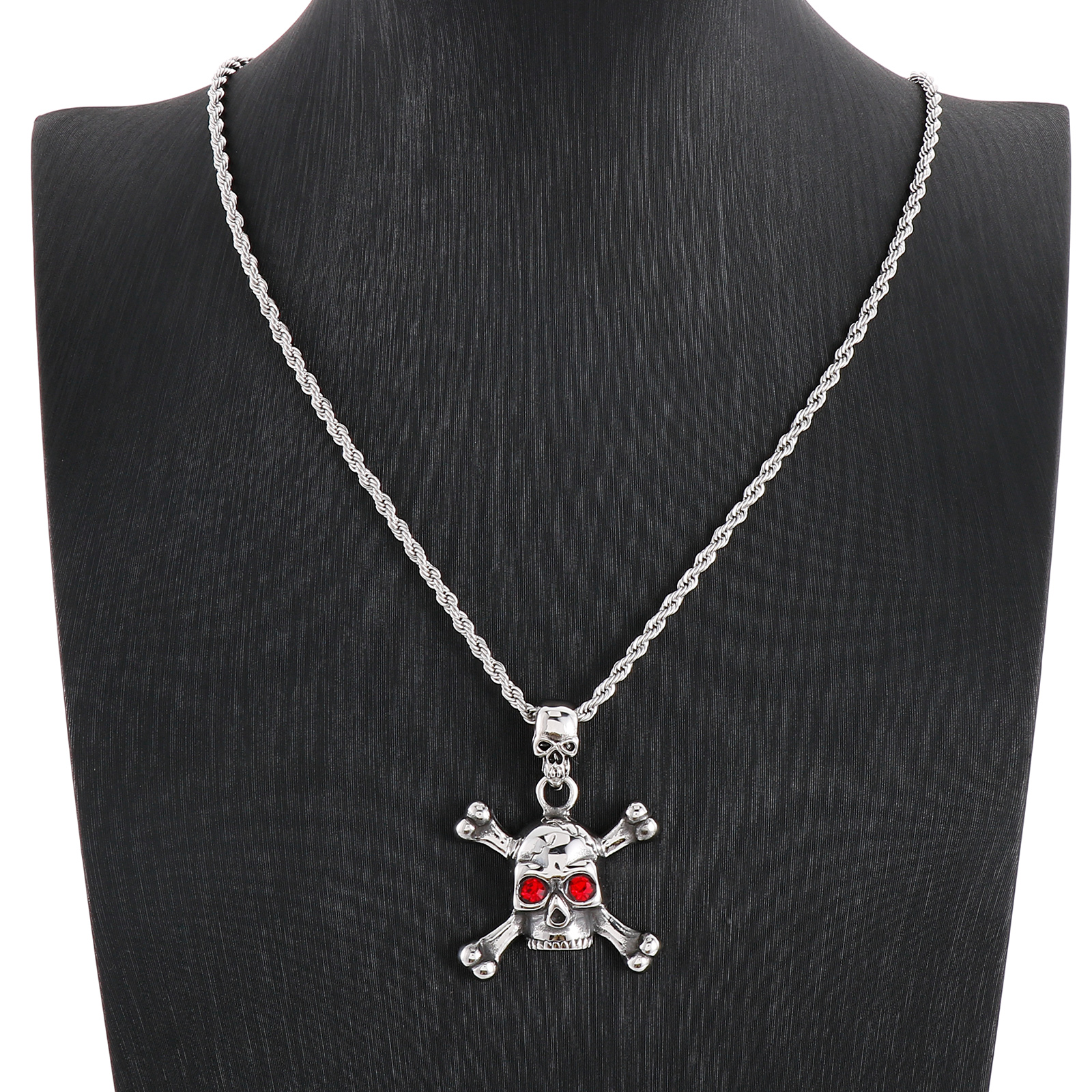 Fongten Stainless Steel Red Ey - مراجعة Men Accessories Singapore وسعره