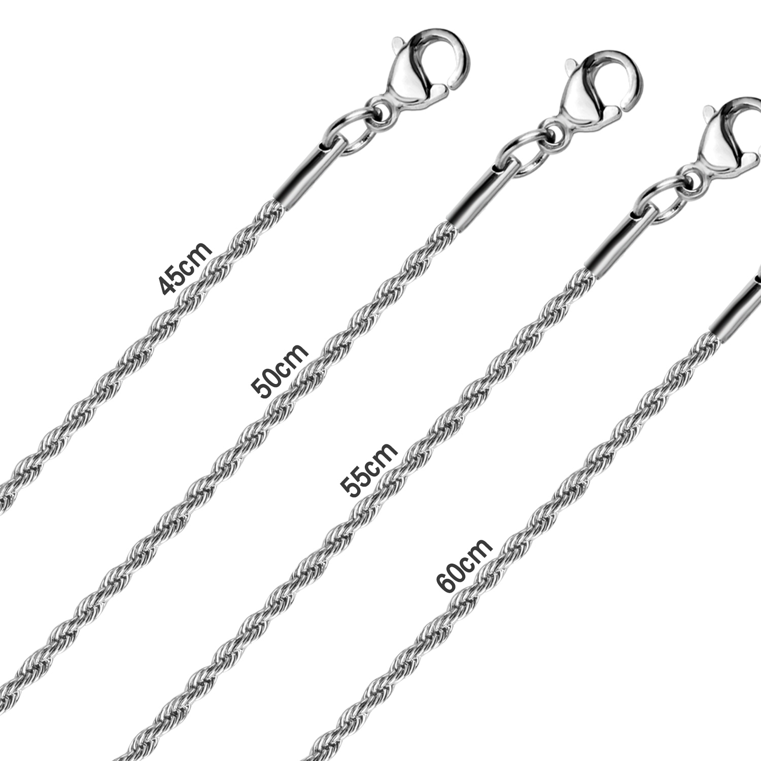 LUXUSTEEL 1pcs Twisted Rope Ch - مراجعة Men Accessories Singapore وسعره