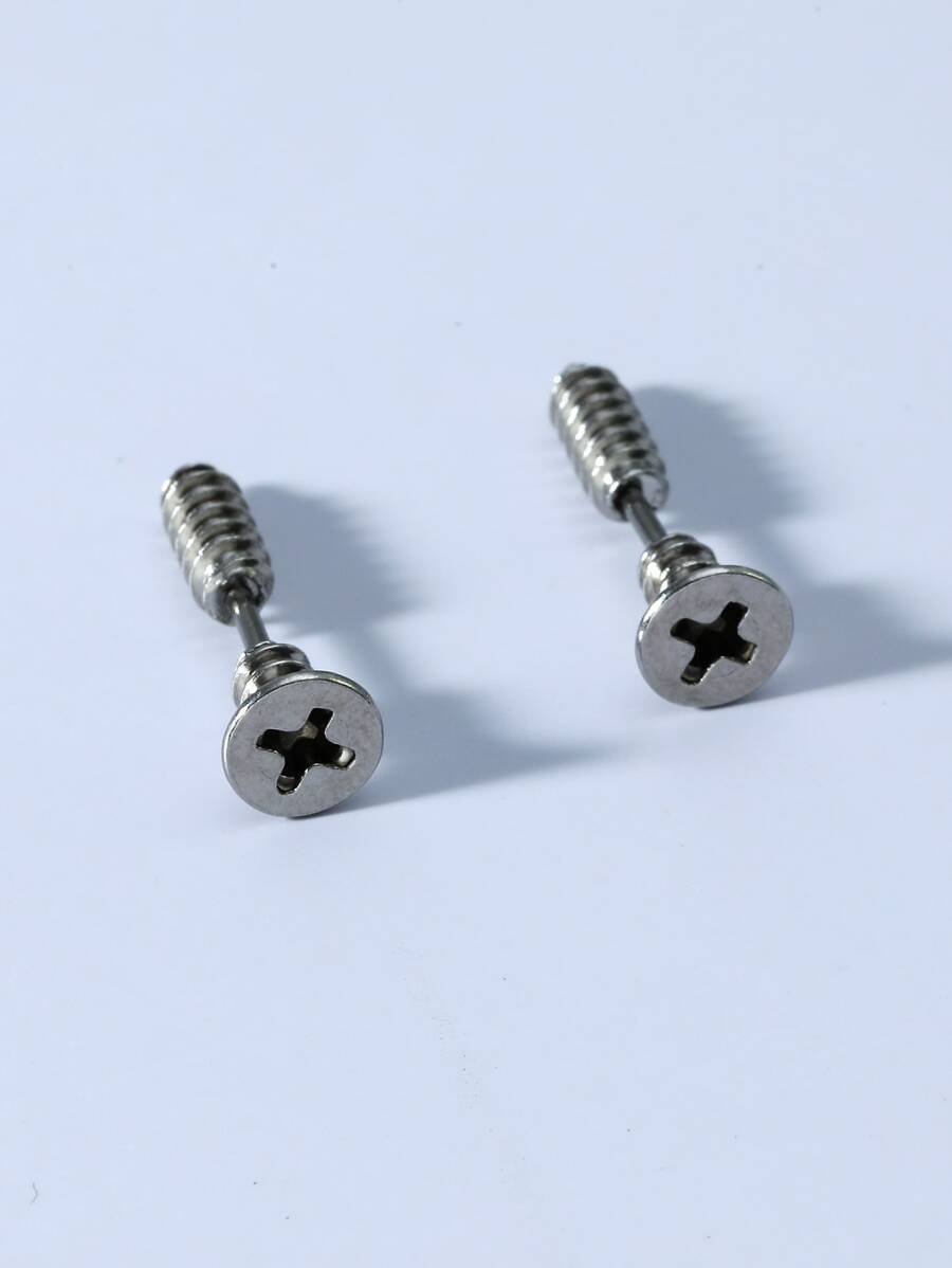 Stainless Steel Screw-Shaped S - مراجعة Men'S Minimalist Accessories وسعره