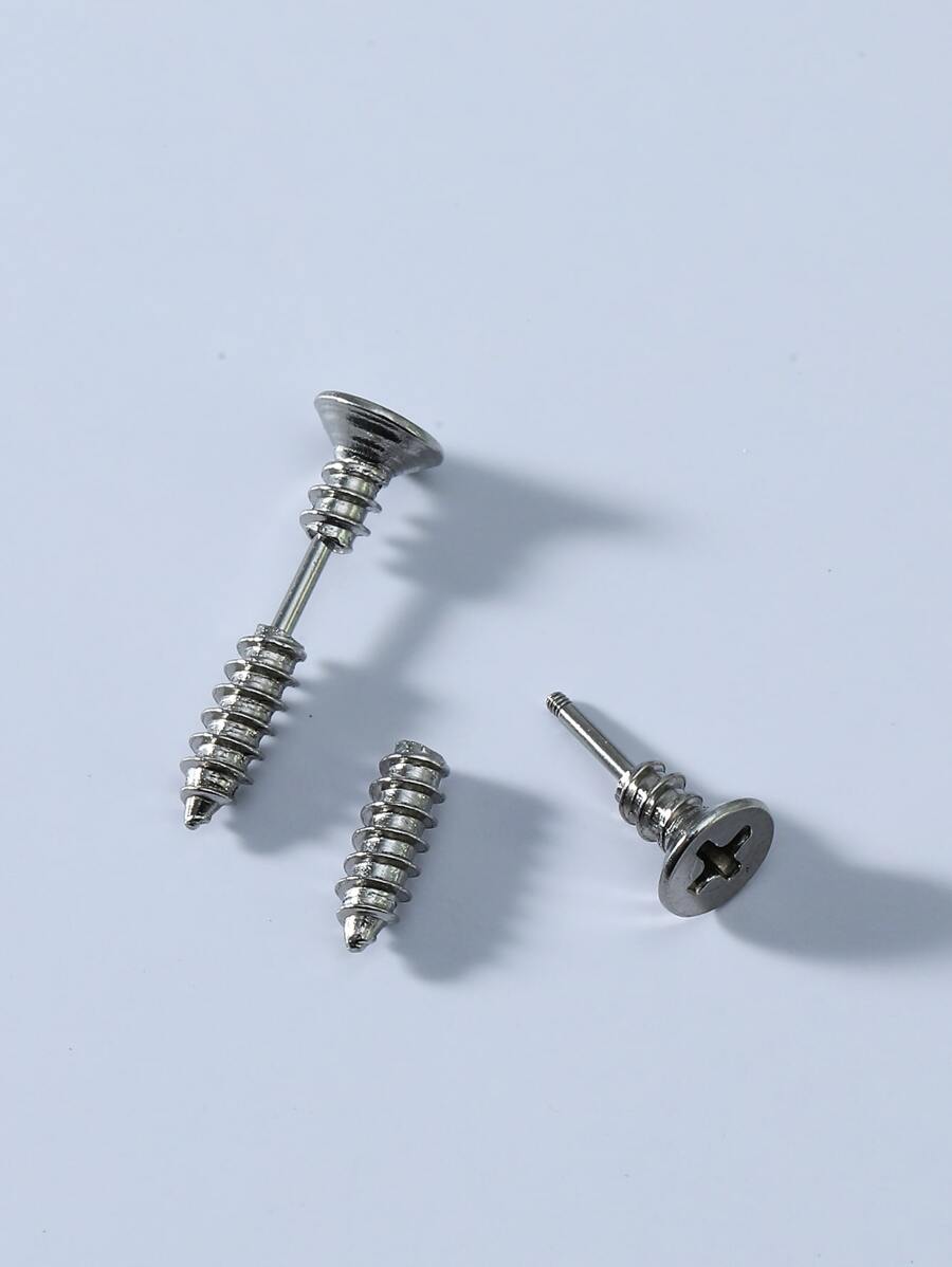 Stainless Steel Screw-Shaped S - مراجعة Men'S Minimalist Accessories وسعره