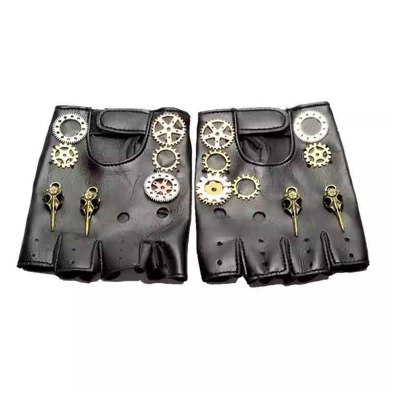 Steampunk PU Leather Fingerles - مراجعة Men Accessories Fashion وسعره