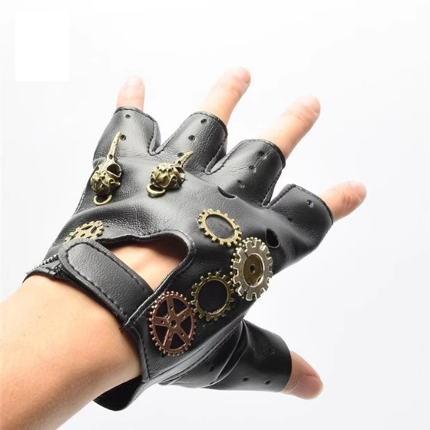 Steampunk PU Leather Fingerles - مراجعة Men Accessories Fashion وسعره