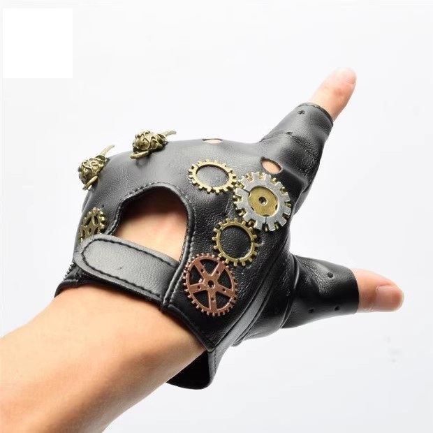 Steampunk PU Leather Fingerles - مراجعة Men Accessories Fashion وسعره