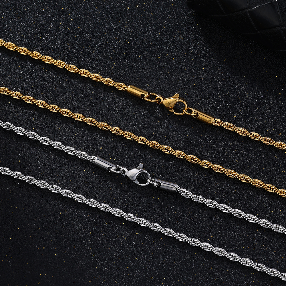 Atoztide Twisted Rope Chain Ne - مراجعة Men Accessories Singapore وسعره