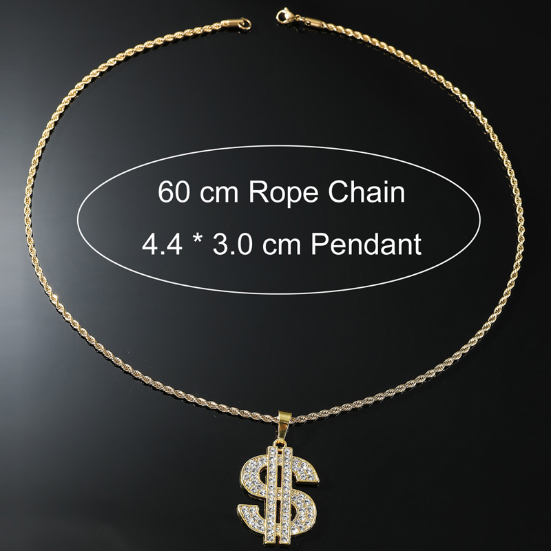 Dollar Sign Necklace 80s 90s C - مراجعة Men Accessories Singapore وسعره