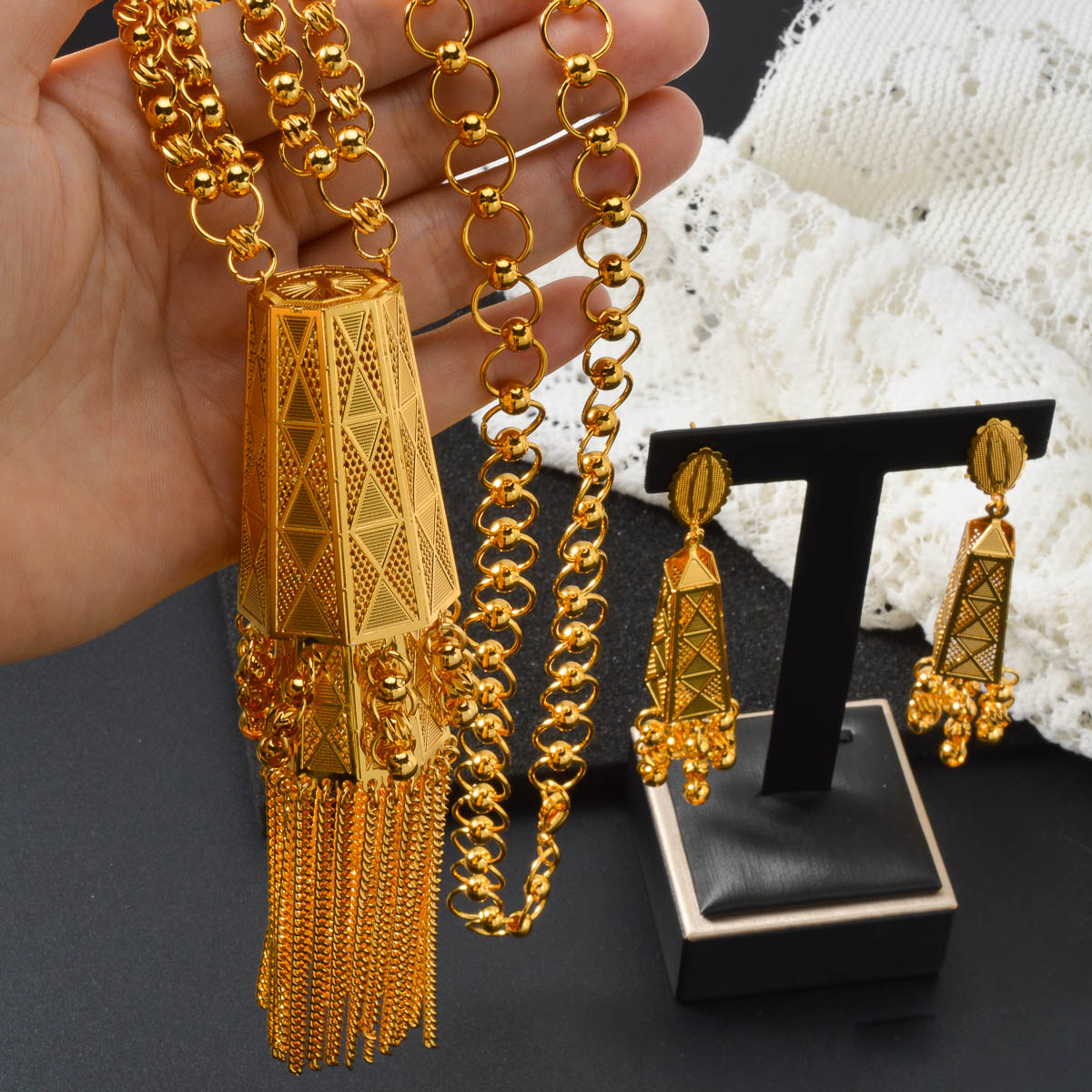 Arabesque Copper Jewelry Set f - مراجعة Men'S Accessories Dubai وسعره