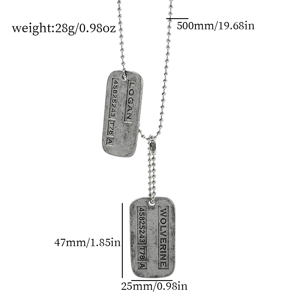 X-Men Wolverine Military Card  - مراجعة Men Accessories Necklace وسعره