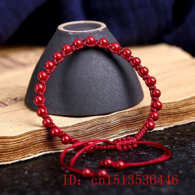 Customized Natural Red Cinnaba - مراجعة Bead Bracelet Men وسعره