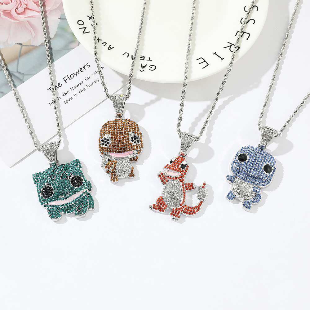 Diamond Studded Squirtle Neckl - مراجعة Men Accessories Necklace وسعره