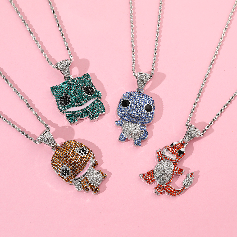 Diamond Studded Squirtle Neckl - مراجعة Men Accessories Necklace وسعره