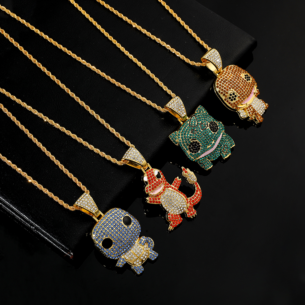 Diamond Studded Squirtle Neckl - مراجعة Men Accessories Necklace وسعره