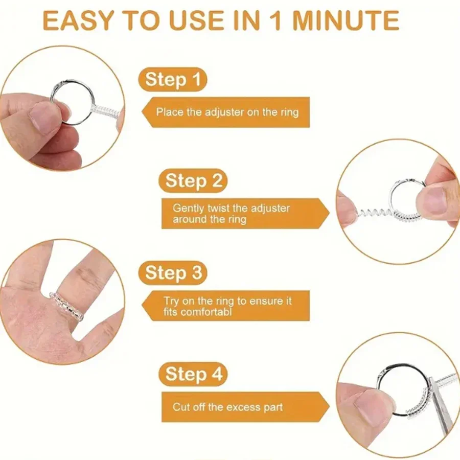 4/8pcs-Ring Size Adjuster-Invi - مراجعة Men Accessories Ring وسعره