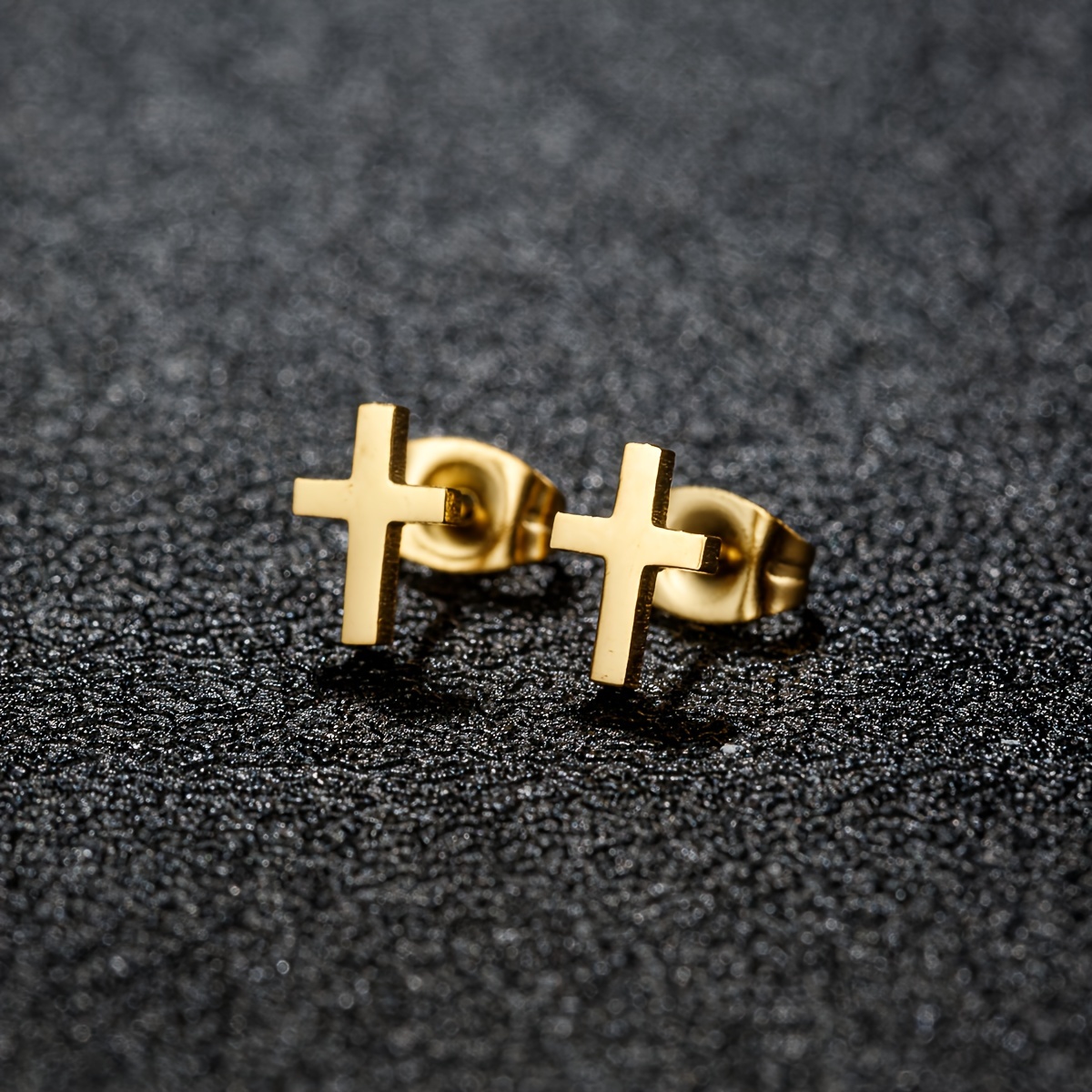 [Punk Cross Earrings] 1 Pair P - مراجعة Men Accessories Look وسعره