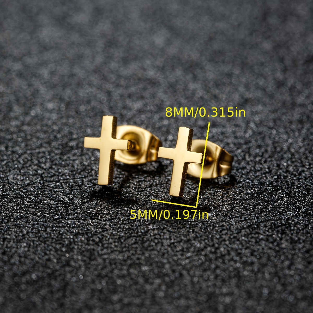 [Punk Cross Earrings] 1 Pair P - مراجعة Men Accessories Look وسعره