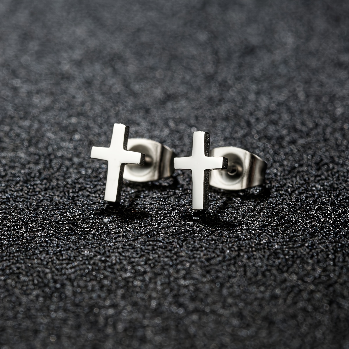 [Punk Cross Earrings] 1 Pair P - مراجعة Men Accessories Look وسعره