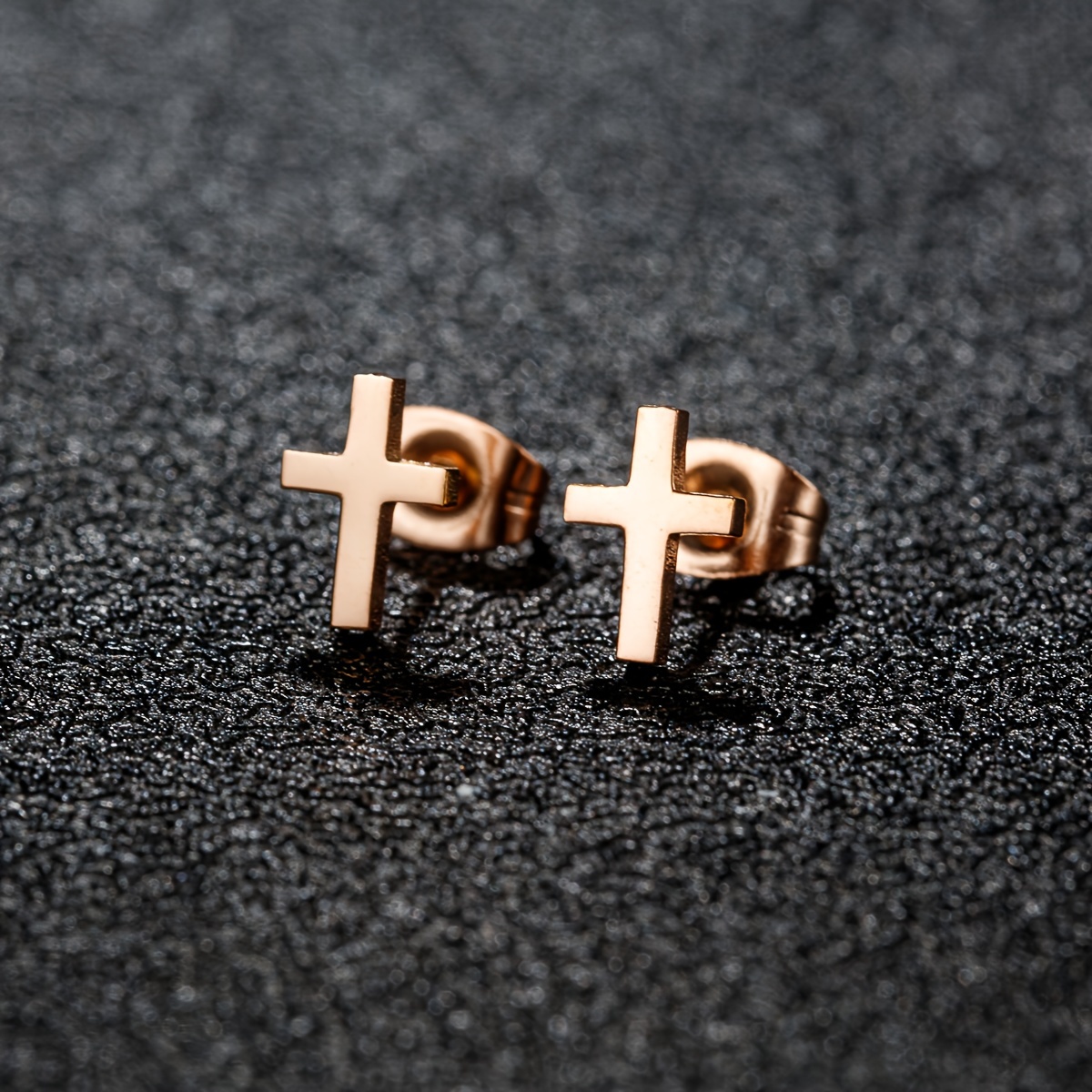 [Punk Cross Earrings] 1 Pair P - مراجعة Men Accessories Look وسعره