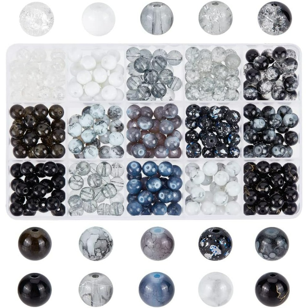 300pcs 8mm Black Glass Beads 1 - مراجعة Bead Bracelet Men وسعره