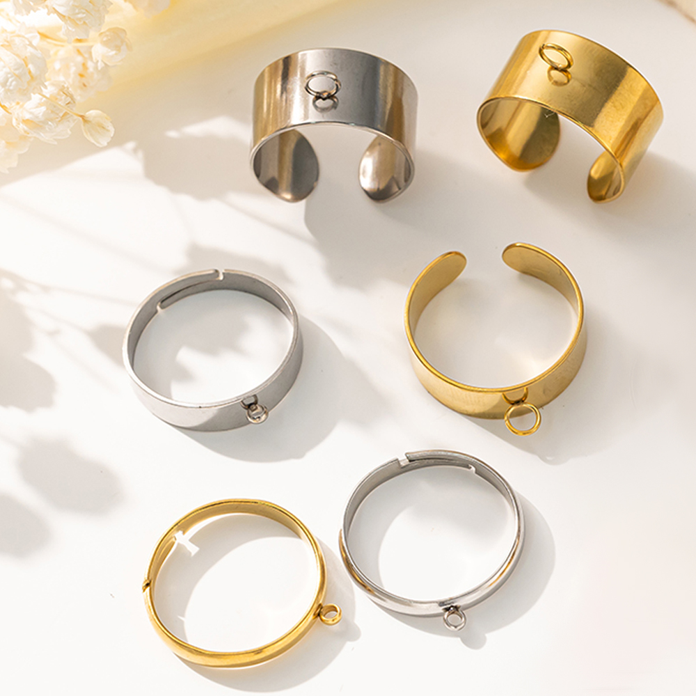 5pcs/Lot Stainless Steel Gold  - مراجعة Men Accessories Ring وسعره