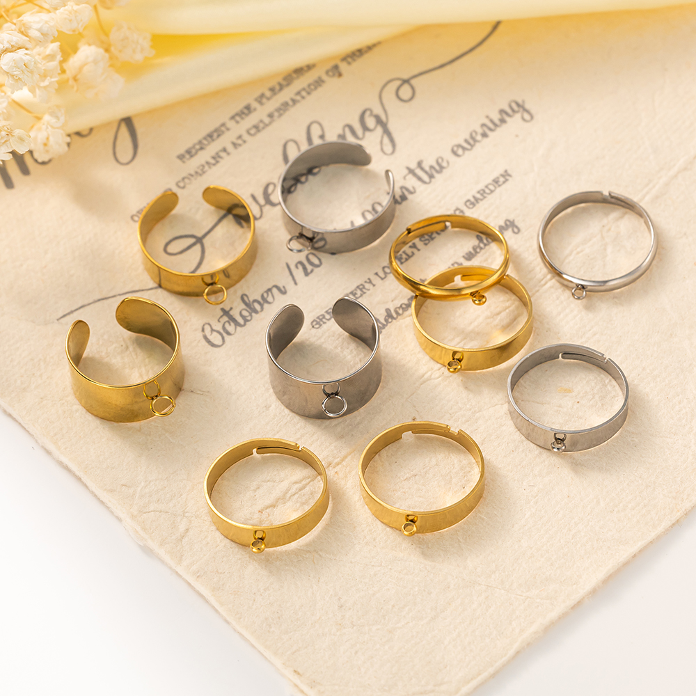 5pcs/Lot Stainless Steel Gold  - مراجعة Men Accessories Ring وسعره