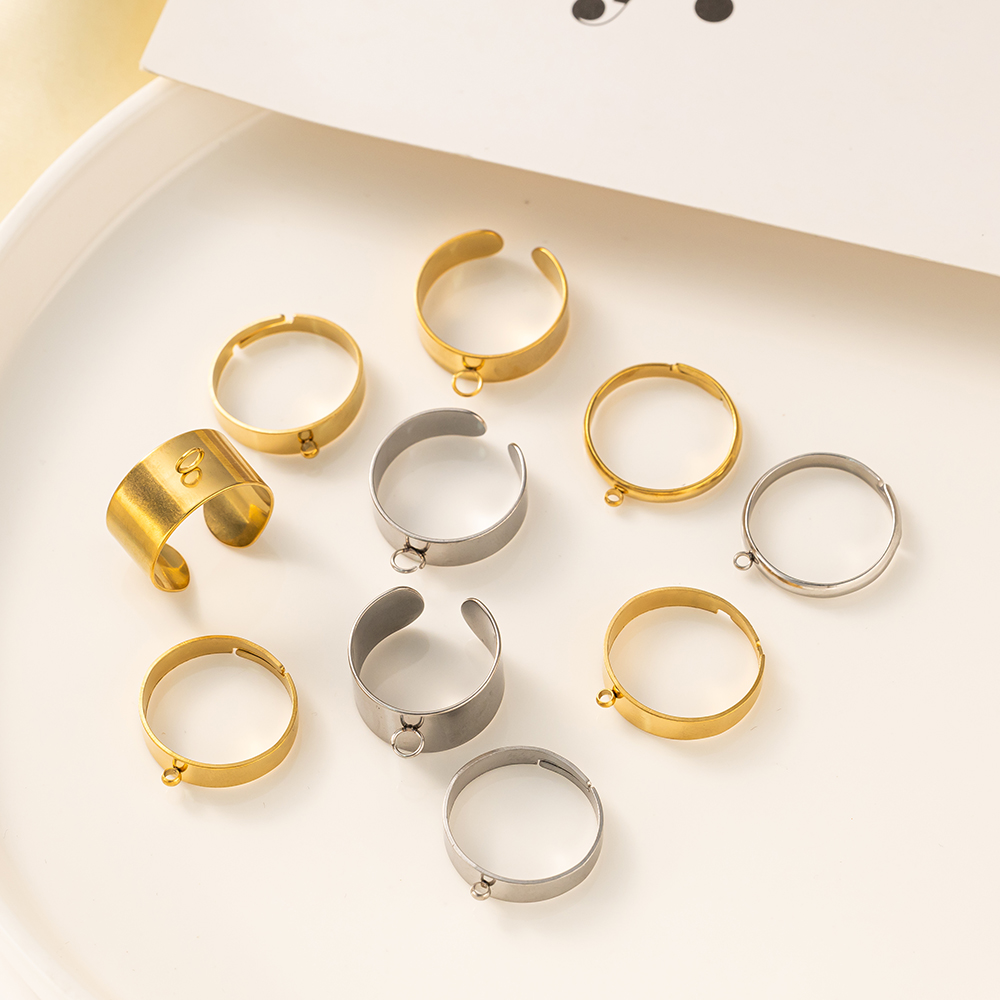 5pcs/Lot Stainless Steel Gold  - مراجعة Men Accessories Ring وسعره