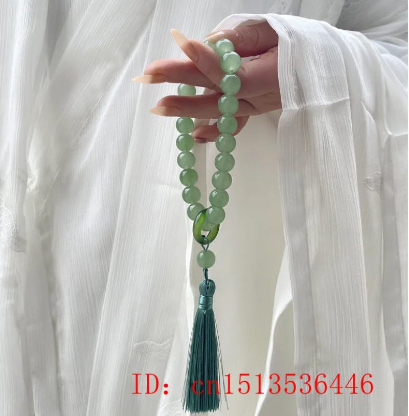 Green Jade Stone 12mm Beads Ta - مراجعة Bead Bracelet Men وسعره