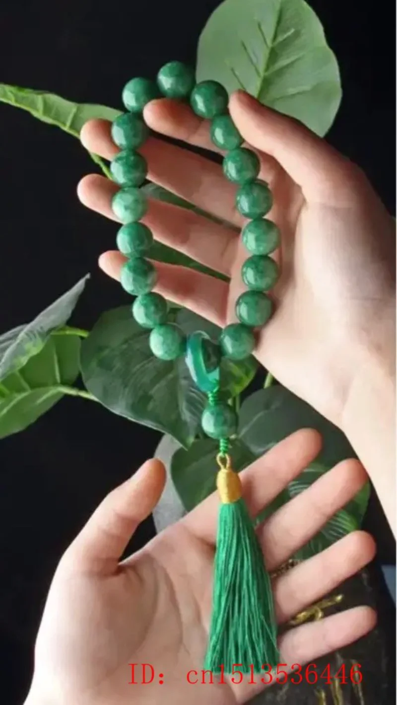Green Jade Stone 12mm Beads Ta - مراجعة Bead Bracelet Men وسعره