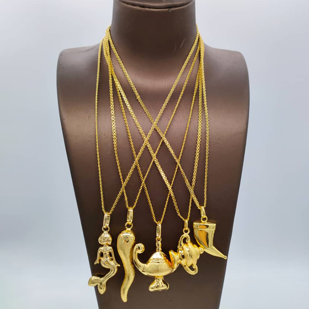 Gold Plated Chain and Pendants - مراجعة Men'S Accessories Dubai وسعره